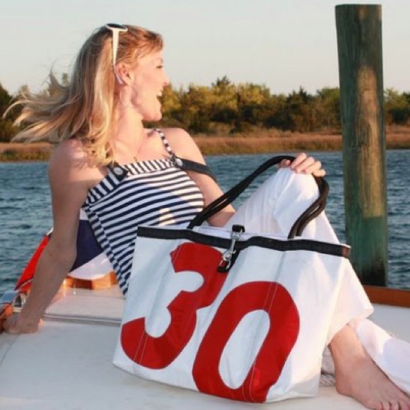 🩵Ella Vickers Sailcloth Shoulderbag💙So Chic n Fun made from up-cycled sails! - Picture 3 of 16